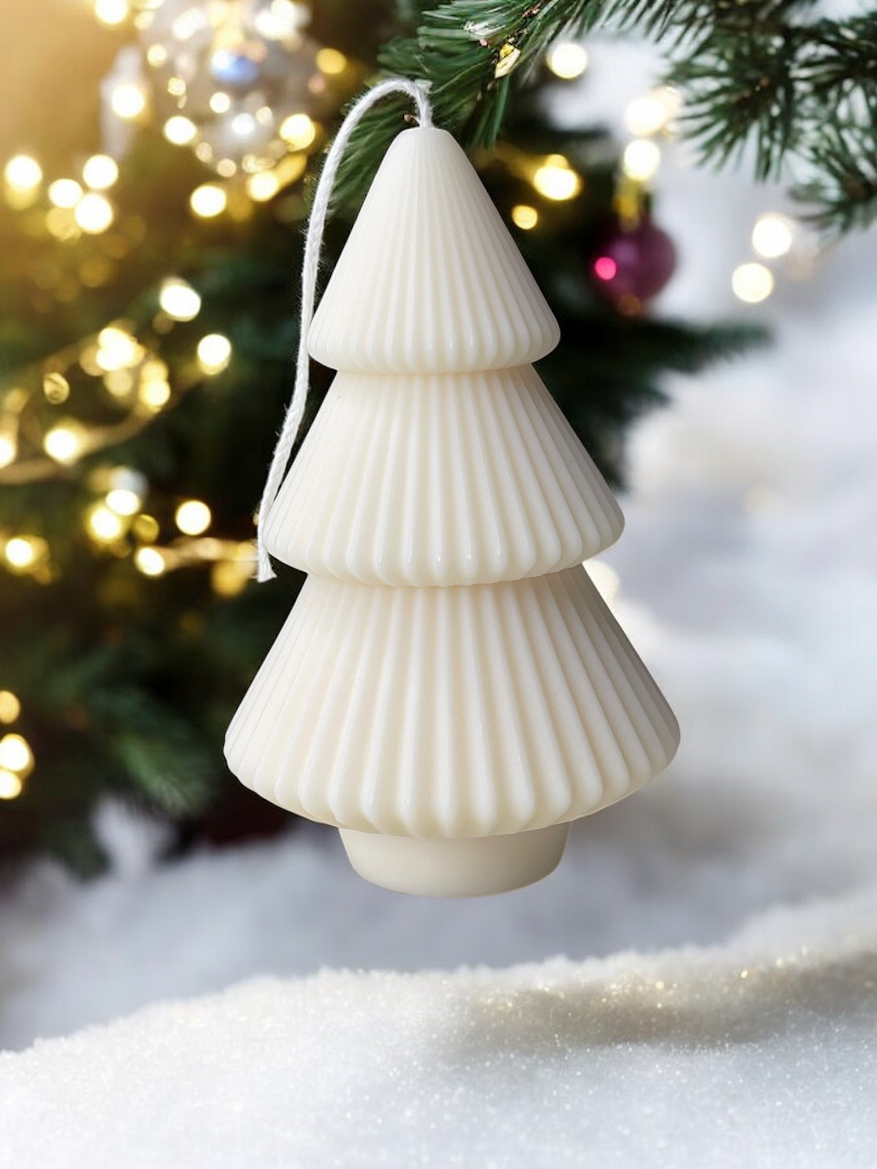 DECORATIVE CANDLE - MEDIUM TIERED CHRISTMAS TREE