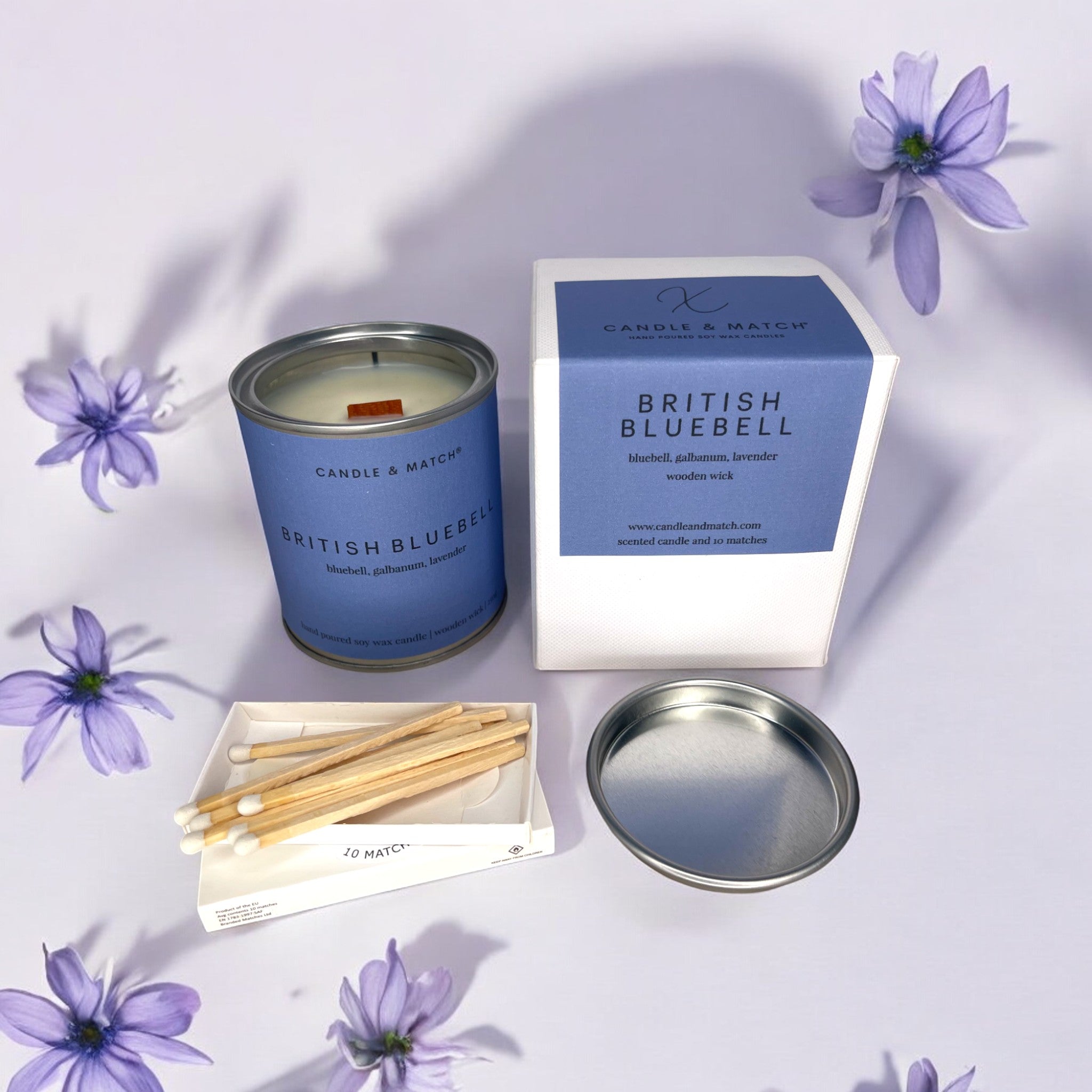 British Bluebell Wood Wick Candle