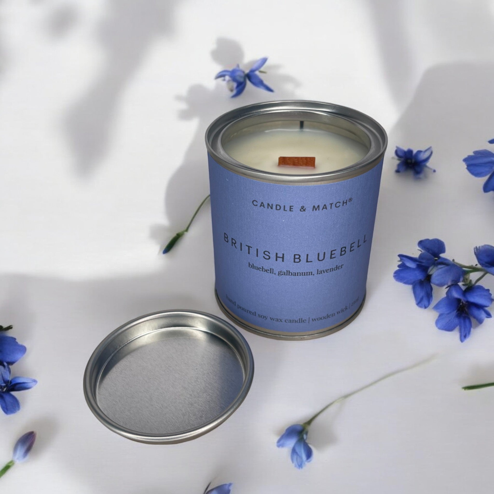 British Bluebell Wood Wick Candle