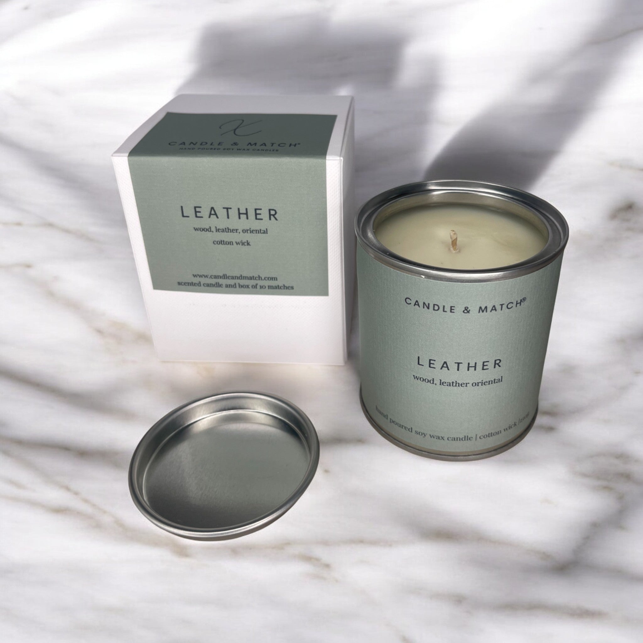 Leather Cotton Wick Candle