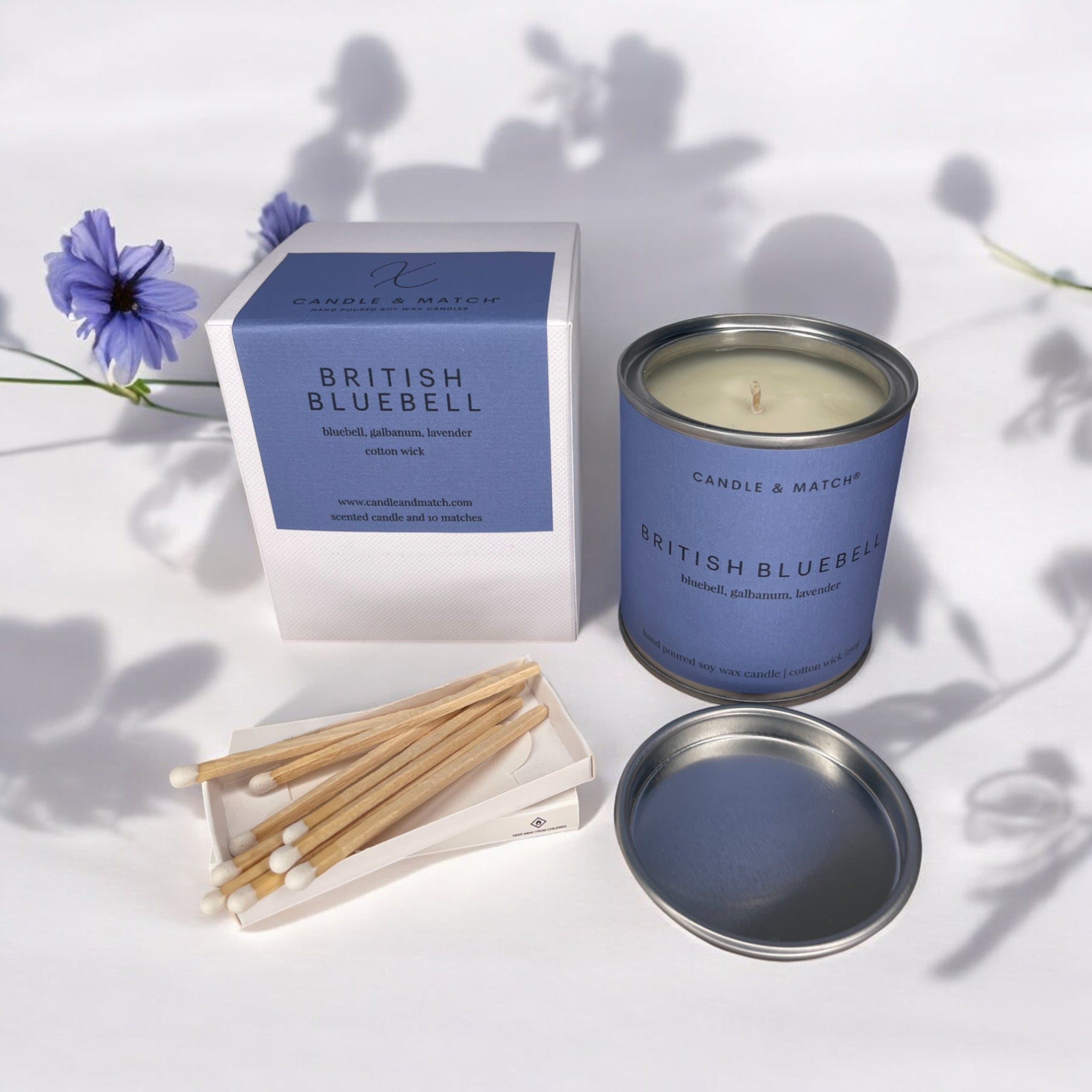 British Bluebell Cotton Wick Candle